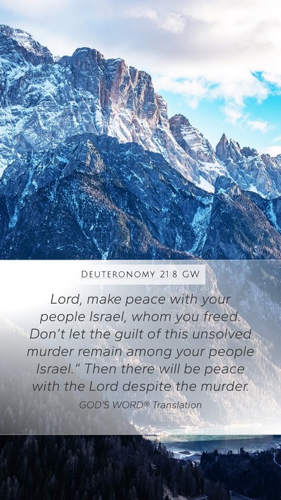 Deuteronomy 21:8 GW Bible Verse Image