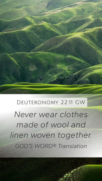 Deuteronomy 22:11 GW Bible Verse Image