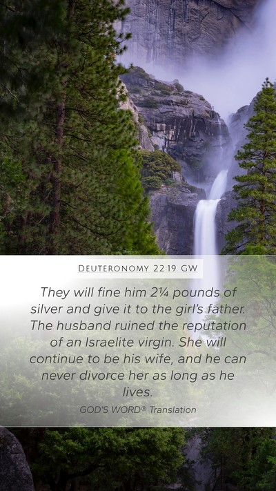 Deuteronomy 22:19 GW Bible Verse Image