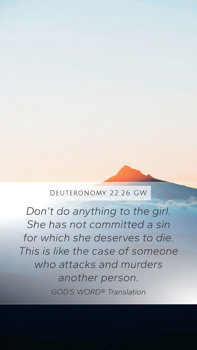 Deuteronomy 22:26 GW Bible Verse Image