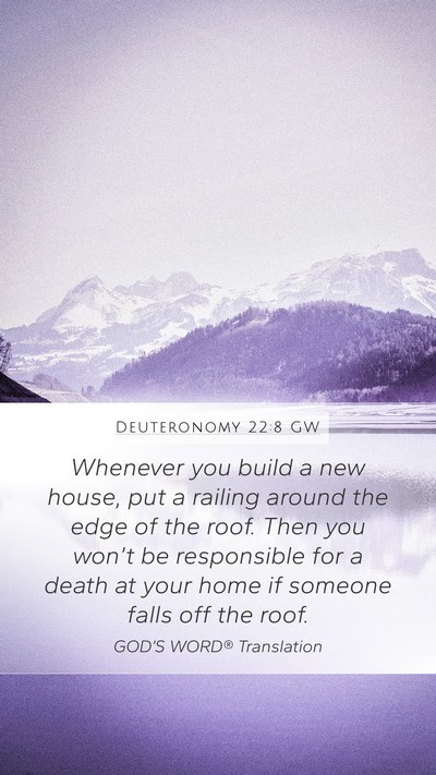 Deuteronomy 22:8 GW Bible Verse Image