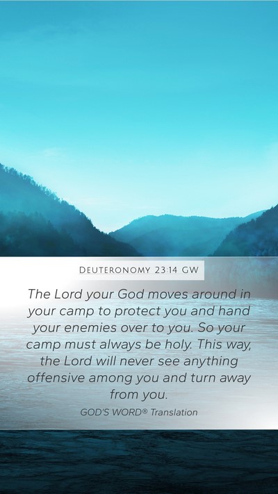 Deuteronomy 23:14 GW Bible Verse Image