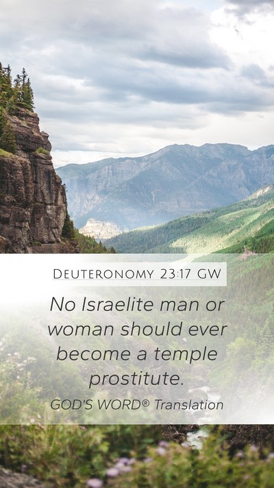 Deuteronomy 23:17 GW Bible Verse Image