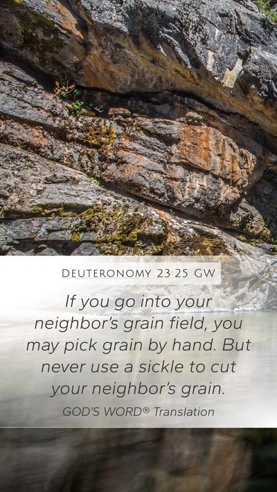 Deuteronomy 23:25 GW Bible Verse Image