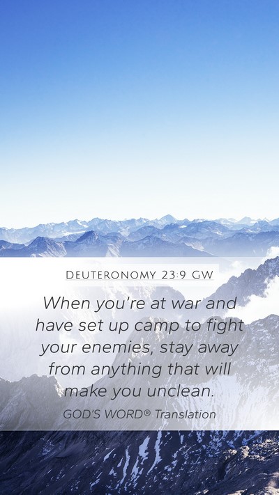 Deuteronomy 23:9 GW Bible Verse Image