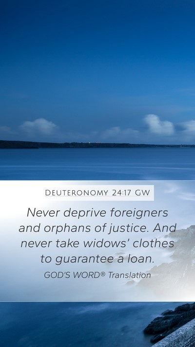 Deuteronomy 24:17 GW Bible Verse Image