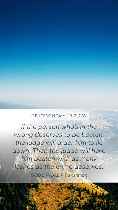 Deuteronomy 25:2 GW Bible Verse Image