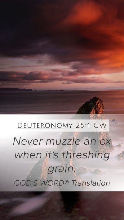 Deuteronomy 25:4 GW Bible Verse Image