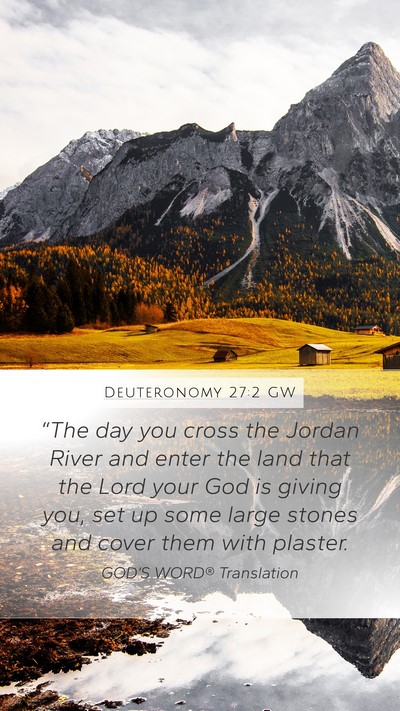 Deuteronomy 27:2 GW Bible Verse Image