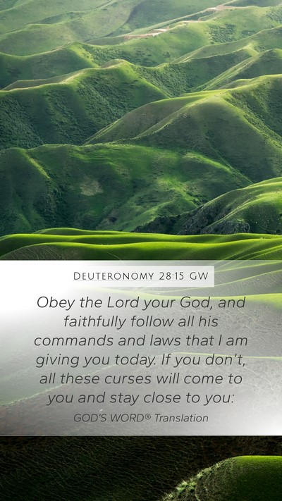 Deuteronomy 28:15 GW Bible Verse Image