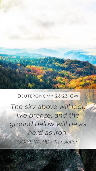 Deuteronomy 28:23 GW Bible Verse Image