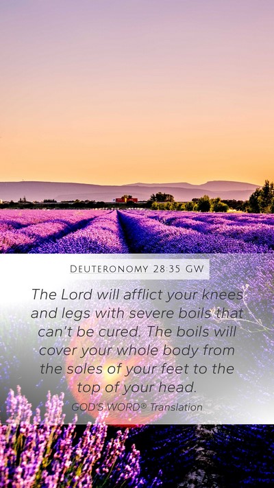 Deuteronomy 28:35 GW Bible Verse Image