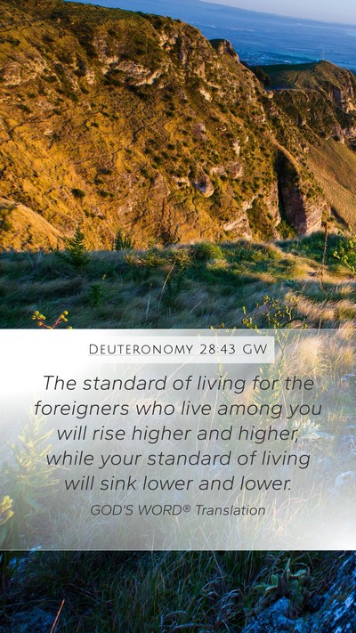 Deuteronomy 28:43 GW Bible Verse Image