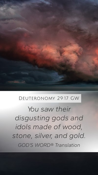 Deuteronomy 29:17 GW Mobile Phone Wallpaper - You saw their disgusting gods and idols made of - Mobile Bible Verse Wallpaper