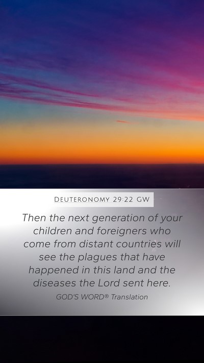 Deuteronomy 29:22 GW Bible Verse Image
