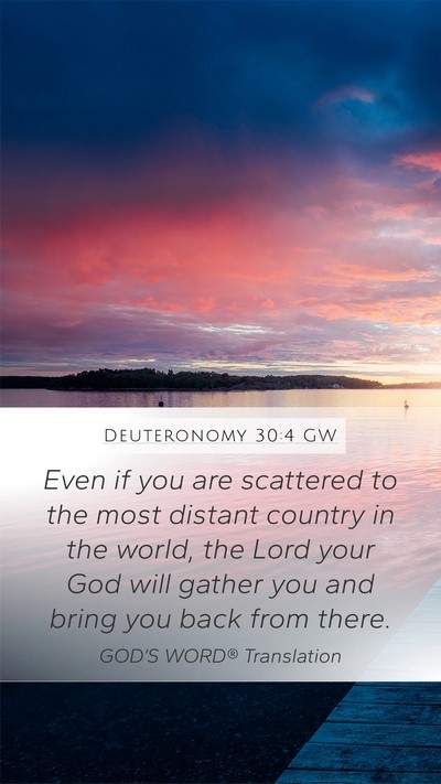Deuteronomy 30:4 GW Bible Verse Image