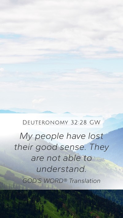 Deuteronomy 32:28 GW Bible Verse Image