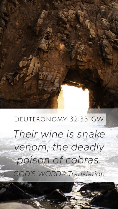 Deuteronomy 32:33 GW Bible Verse Image