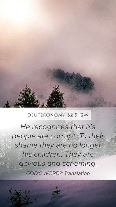 Deuteronomy 32:5 GW Bible Verse Image