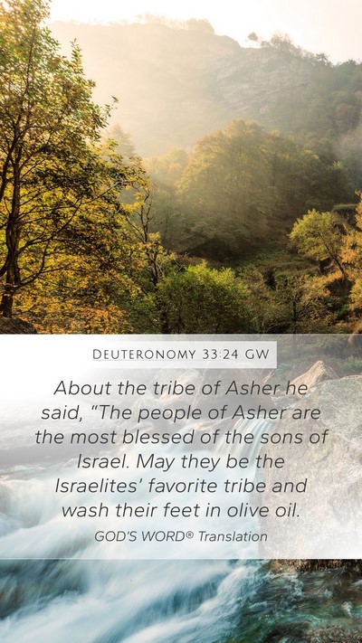 Deuteronomy 33:24 GW Bible Verse Image