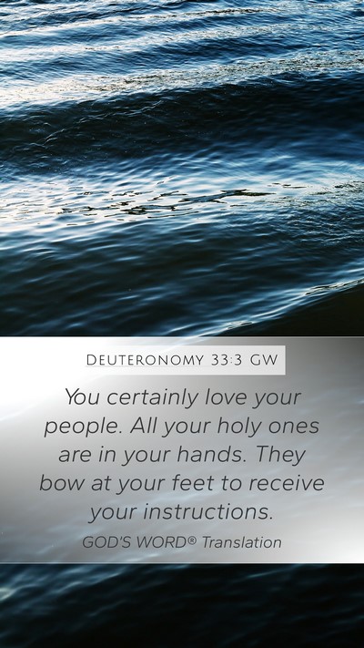 Deuteronomy 33:3 GW Bible Verse Image