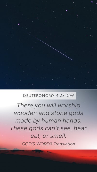 Deuteronomy 4:28 GW Bible Verse Image