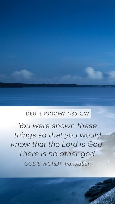 Deuteronomy 4:35 GW Bible Verse Image