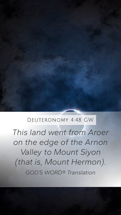 Deuteronomy 4:48 GW Bible Verse Image