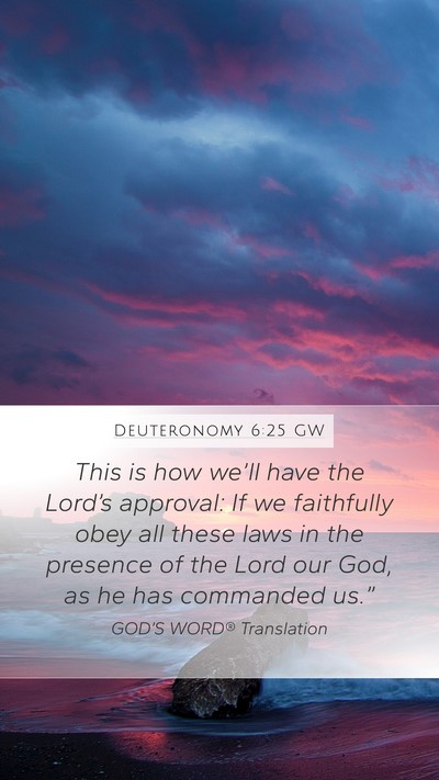Deuteronomy 6:25 GW Bible Verse Image