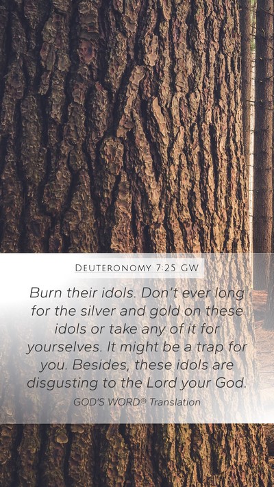 Deuteronomy 7:25 GW Bible Verse Image