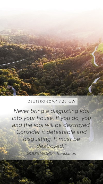 Deuteronomy 7:26 GW Bible Verse Image