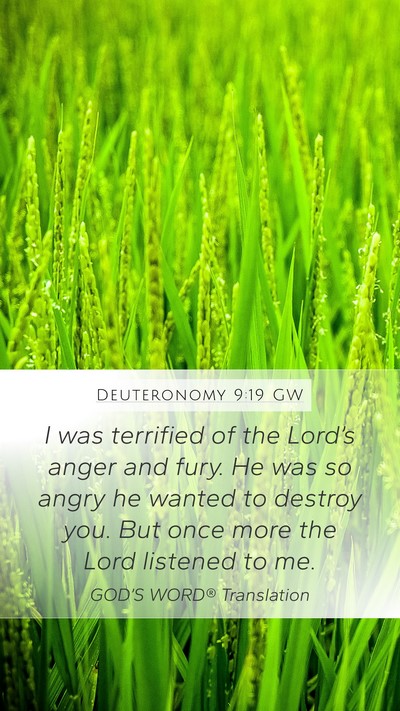 Deuteronomy 9:19 GW Bible Verse Image