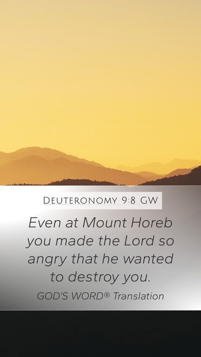 Deuteronomy 9:8 GW Bible Verse Image