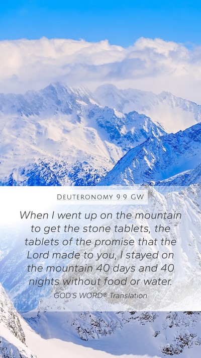 Deuteronomy 9:9 GW Bible Verse Image
