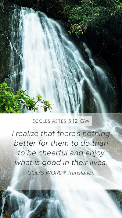 Ecclesiastes 3:12 GW Bible Verse Image