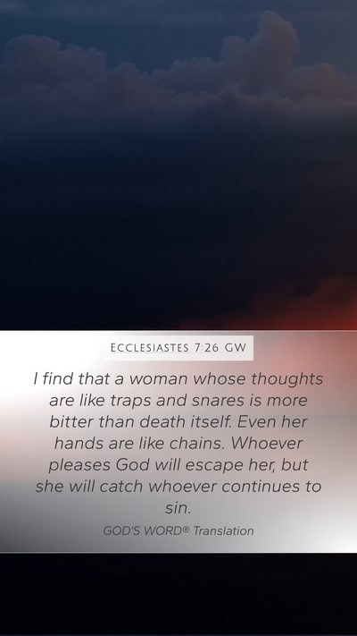 Ecclesiastes 7:26 GW Bible Verse Image