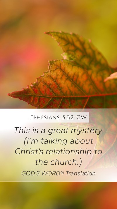 Ephesians 5:32 GW Bible Verse Image