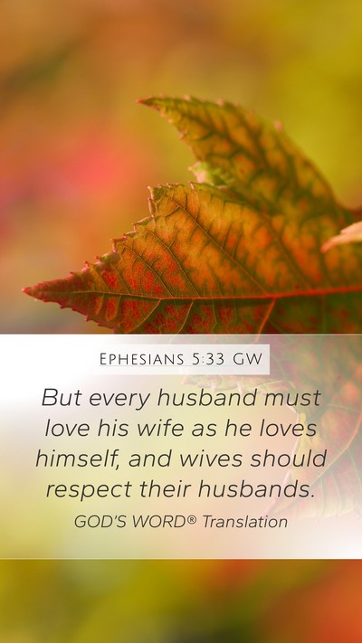 Ephesians 5:33 GW Bible Verse Image