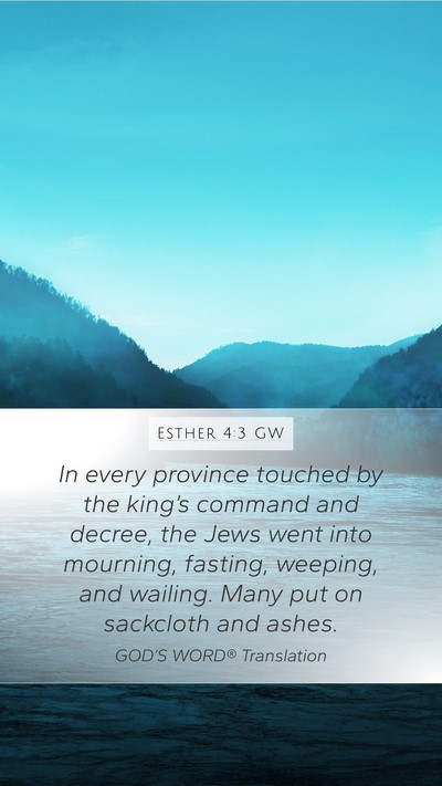 Esther 4:3 GW Bible Verse Image