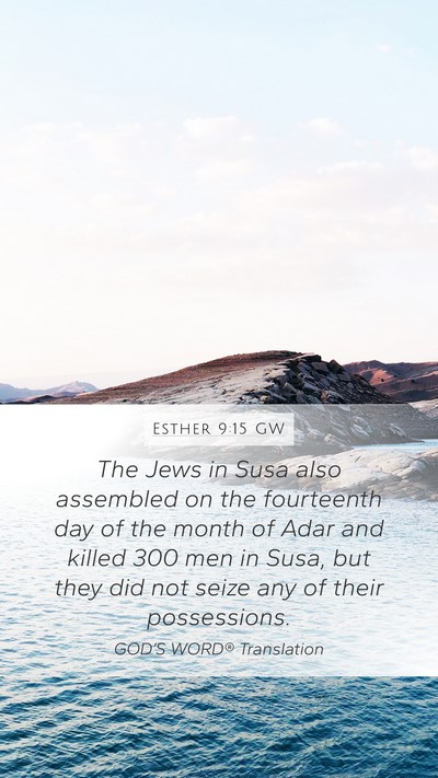Esther 9:15 GW Bible Verse Image