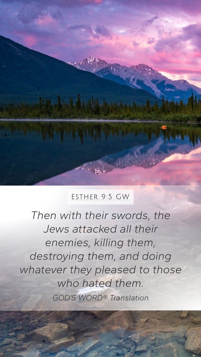 Esther 9:5 GW Bible Verse Image