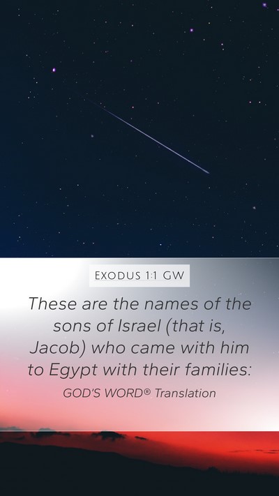 Exodus 1:1 GW Bible Verse Image