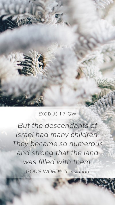 Exodus 1:7 GW Bible Verse Image