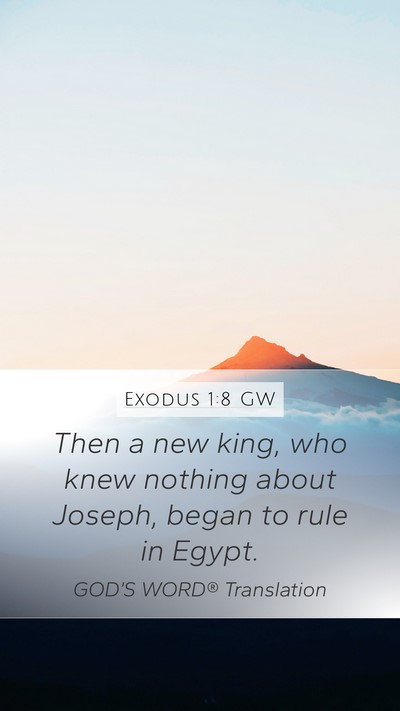 Exodus 1:8 GW Bible Verse Image