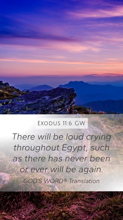 Exodus 11:6 GW Bible Verse Image