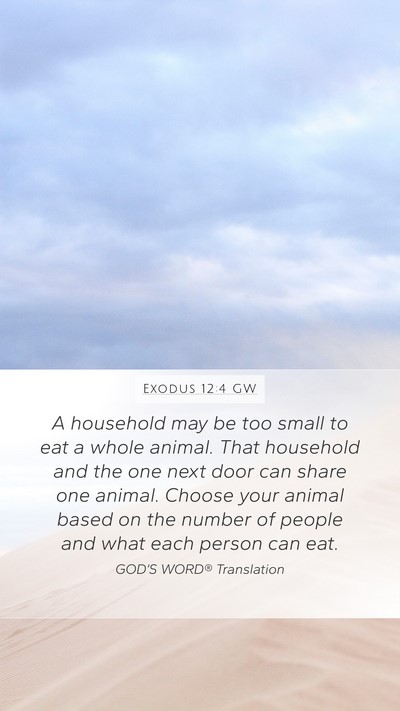 Exodus 12:4 GW Bible Verse Image