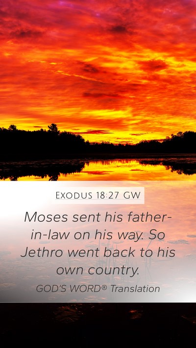 Exodus 18:27 GW Bible Verse Image