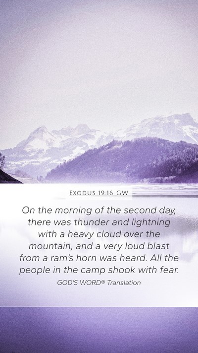 Exodus 19:16 GW Bible Verse Image