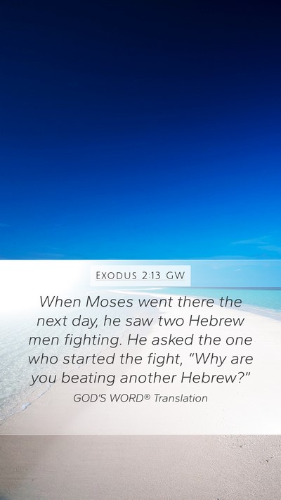 Exodus 2:13 GW Bible Verse Image