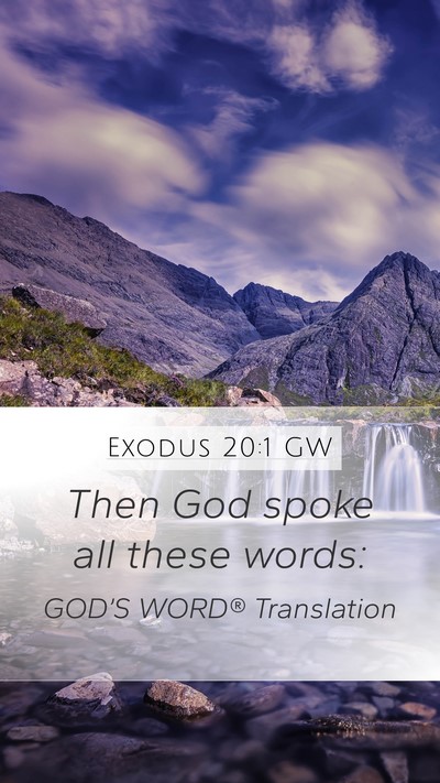 Exodus 20:1 GW Bible Verse Image